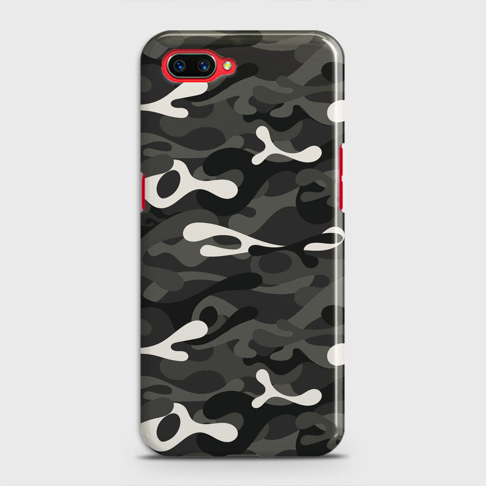 Oppo A3S Cover - Camo Series - Ranger Grey Design - Matte Finish - Snap On Hard Case with LifeTime Colors Guarantee
