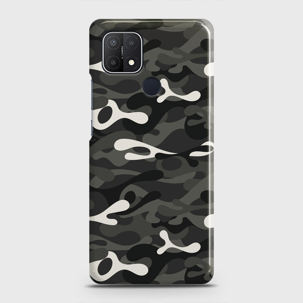 Oppo A15 Cover - Camo Series - Ranger Grey Design - Matte Finish - Snap On Hard Case with LifeTime Colors Guarantee