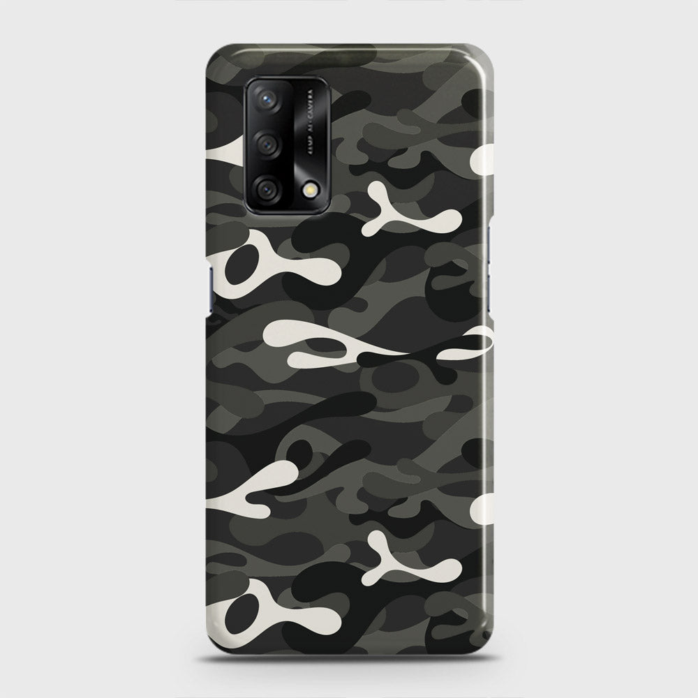 Oppo F19 Cover - Camo Series - Ranger Grey Design - Matte Finish - Snap On Hard Case with LifeTime Colors Guarantee