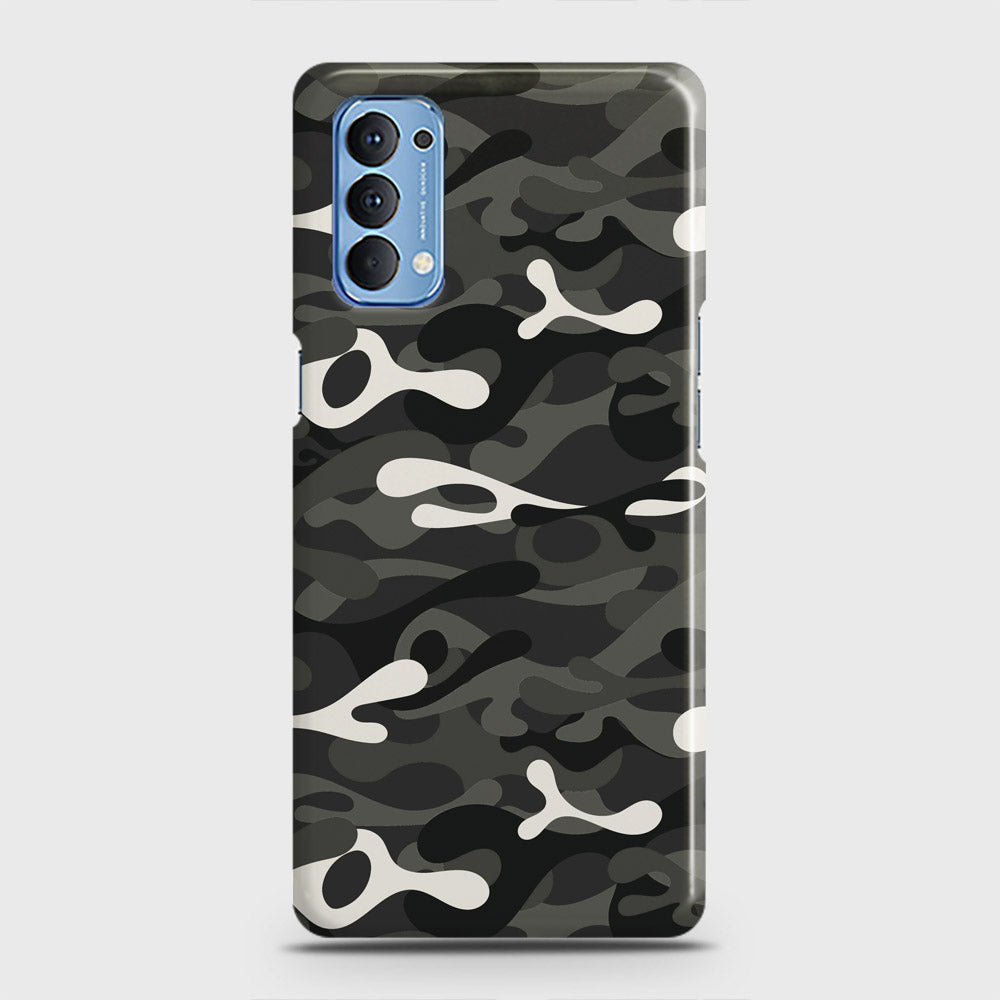 Oppo Reno 4 4G Cover - Camo Series - Ranger Grey Design - Matte Finish - Snap On Hard Case with LifeTime Colors Guarantee