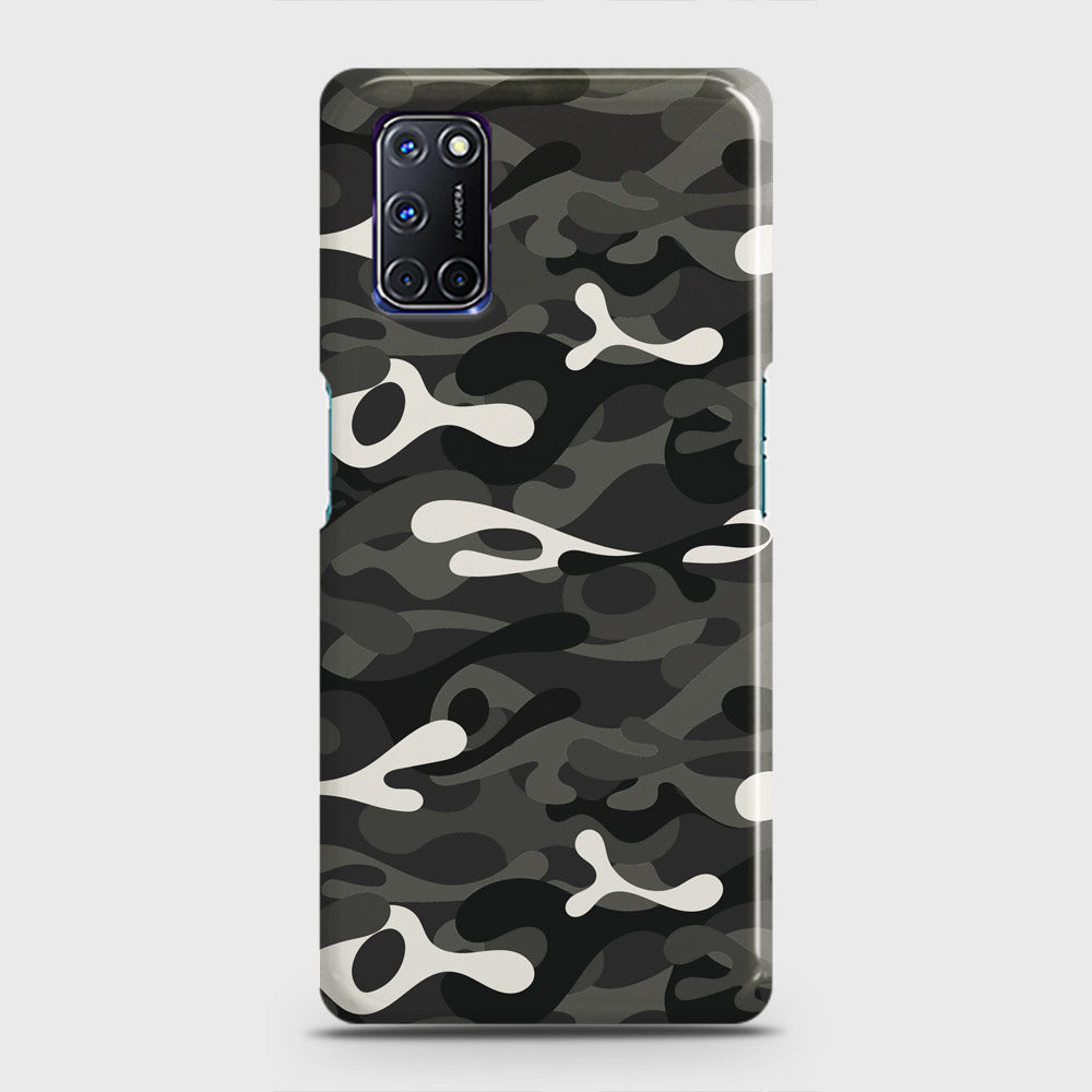 Oppo A92 Cover - Camo Series - Ranger Grey Design - Matte Finish - Snap On Hard Case with LifeTime Colors Guarantee