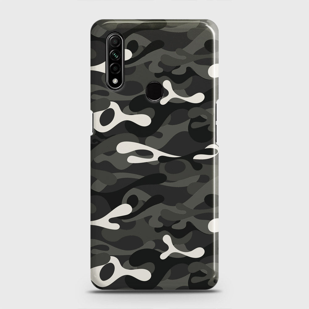 Oppo A8 Cover - Camo Series - Ranger Grey Design - Matte Finish - Snap On Hard Case with LifeTime Colors Guarantee