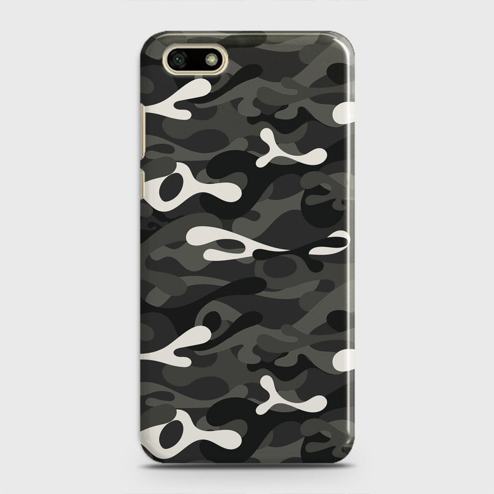 Huawei Y5 Prime 2018 Cover - Camo Series - Ranger Grey Design - Matte Finish - Snap On Hard Case with LifeTime Colors Guarantee