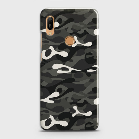 Huawei Y6 2019 Cover - Camo Series - Ranger Grey Design - Matte Finish - Snap On Hard Case with LifeTime Colors Guarantee