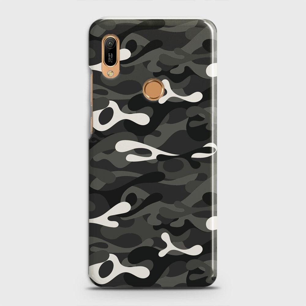 Huawei Y6 Prime 2019 Cover - Camo Series - Ranger Grey Design - Matte Finish - Snap On Hard Case with LifeTime Colors Guarantee