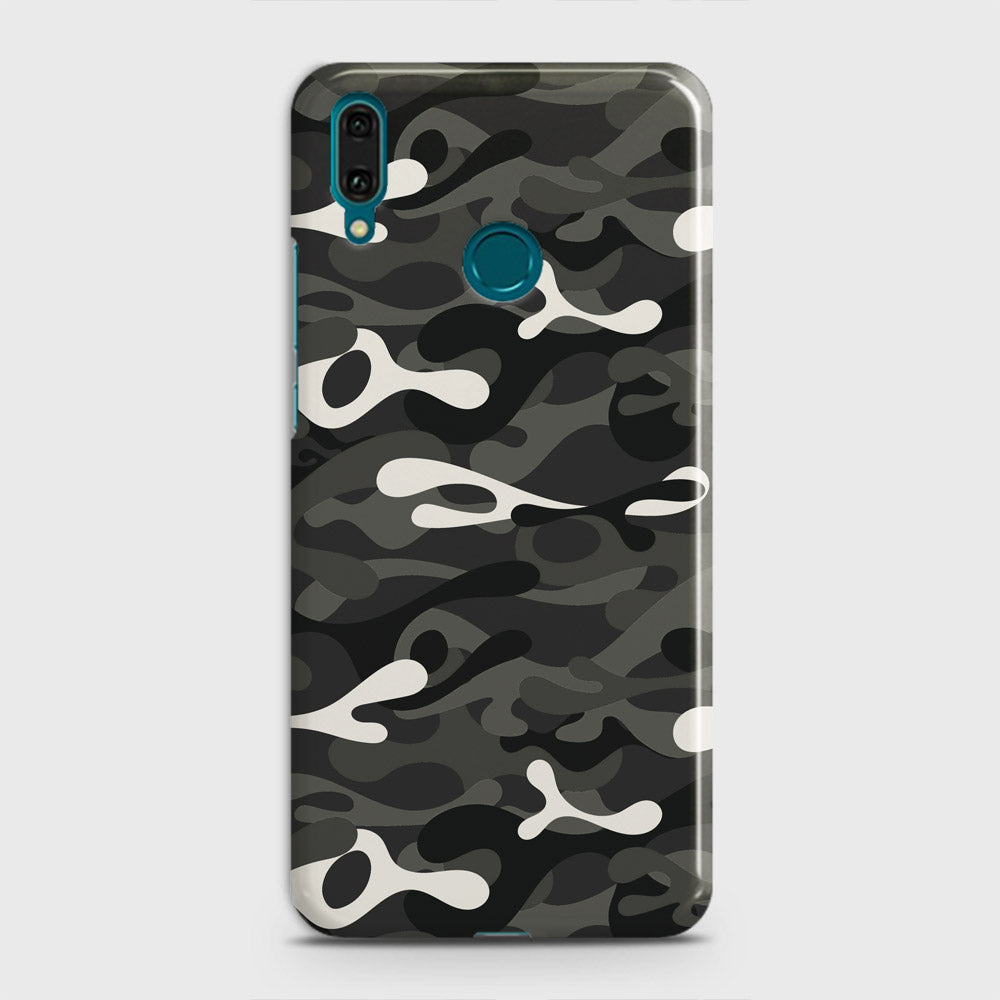 Huawei Y7 2019 Cover - Camo Series - Ranger Grey Design - Matte Finish - Snap On Hard Case with LifeTime Colors Guarantee