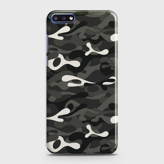 Huawei Y7 Pro 2018 Cover - Camo Series - Ranger Grey Design - Matte Finish - Snap On Hard Case with LifeTime Colors Guarantee