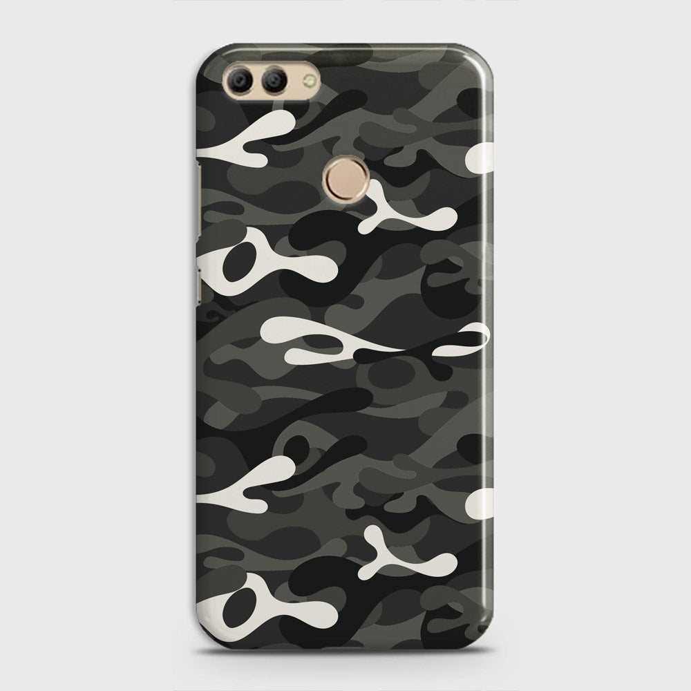 Huawei Y9 2018 Cover - Camo Series - Ranger Grey Design - Matte Finish - Snap On Hard Case with LifeTime Colors Guarantee