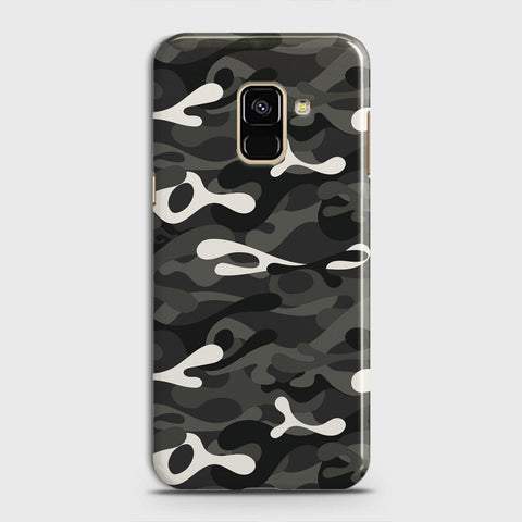 Samsung Galaxy A8 2018 Cover - Camo Series - Ranger Grey Design - Matte Finish - Snap On Hard Case with LifeTime Colors Guarantee