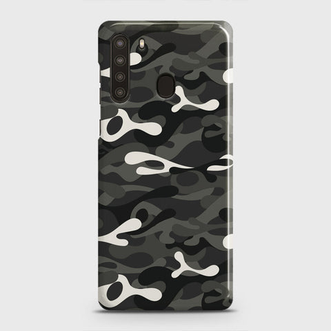Samsung Galaxy A21 Cover - Camo Series - Ranger Grey Design - Matte Finish - Snap On Hard Case with LifeTime Colors Guarantee
