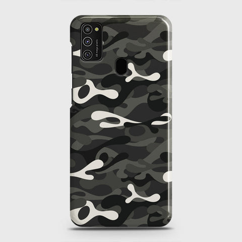 Samsung Galaxy M21 Cover - Camo Series - Ranger Grey Design - Matte Finish - Snap On Hard Case with LifeTime Colors Guarantee