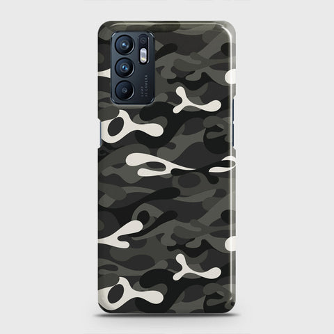 Oppo Reno 6 Cover - Camo Series - Ranger Grey Design - Matte Finish - Snap On Hard Case with LifeTime Colors Guarantee