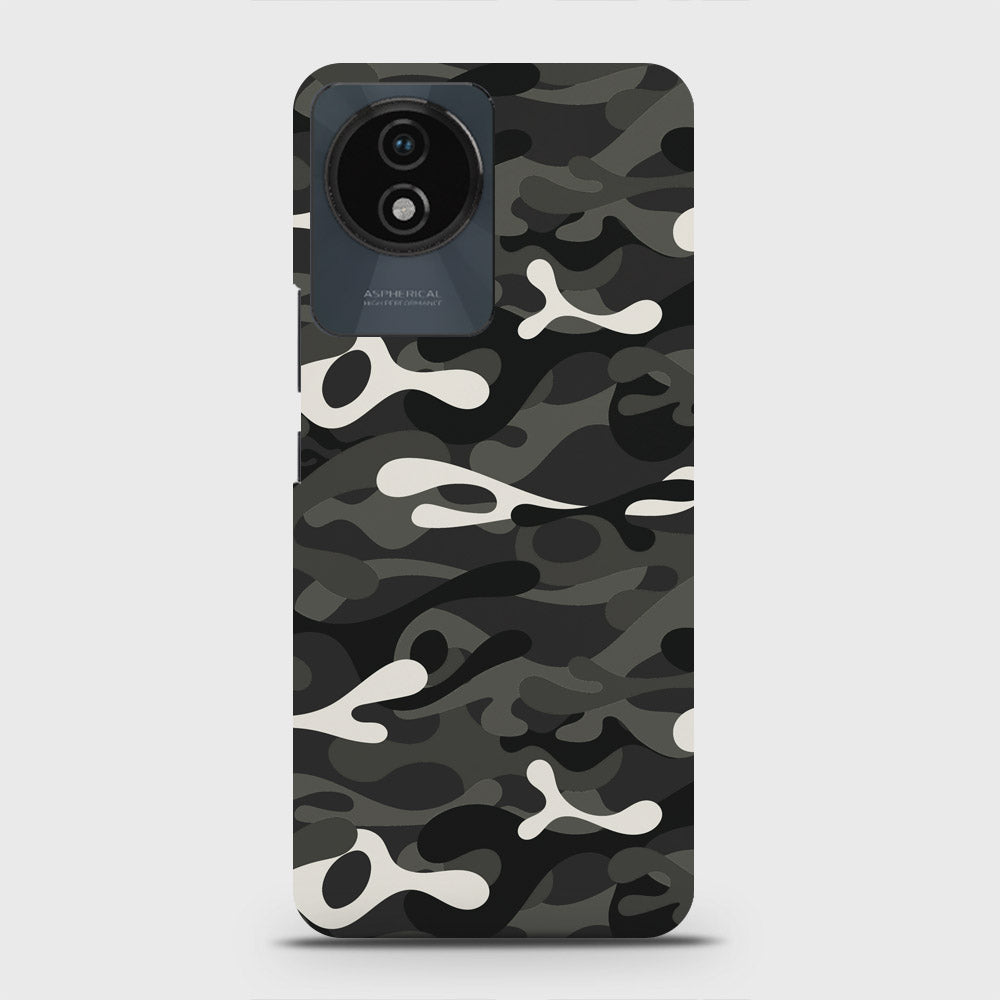 Vivo Y02 Cover - Camo Series - Ranger Grey Design - Matte Finish - Snap On Hard Case with LifeTime Colors Guarantee