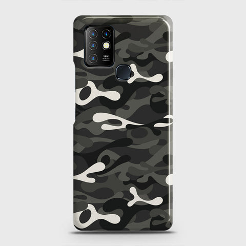 Infinix Hot 10 Cover - Camo Series - Ranger Grey Design - Matte Finish - Snap On Hard Case with LifeTime Colors Guarantee