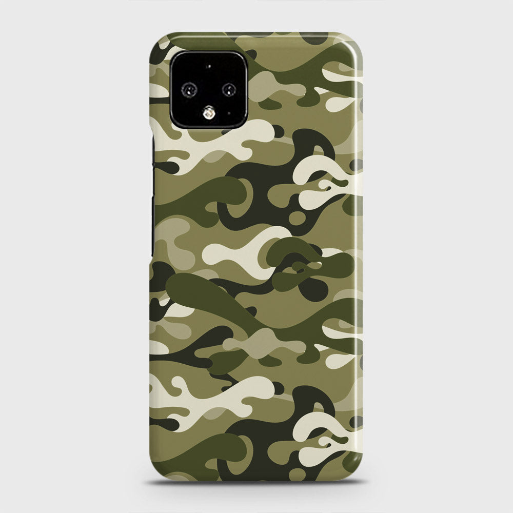 Google Pixel 4 Cover - Camo Series - Light Green Design - Matte Finish - Snap On Hard Case with LifeTime Colors Guarantee