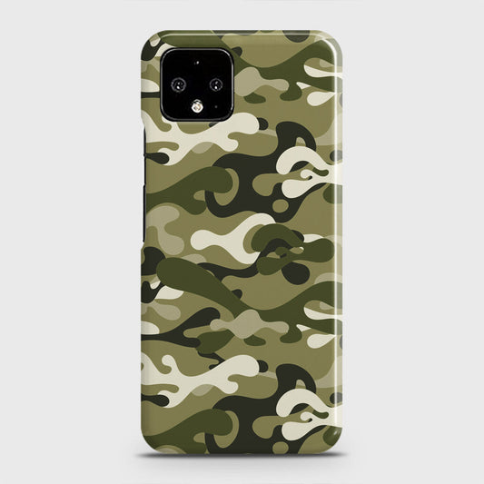 Google Pixel 4 XL Cover - Camo Series - Light Green Design - Matte Finish - Snap On Hard Case with LifeTime Colors Guarantee