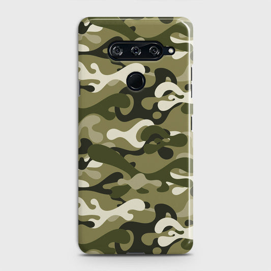 LG V40 ThinQ Cover - Camo Series  - Light Green Design - Matte Finish - Snap On Hard Case with LifeTime Colors Guarantee
