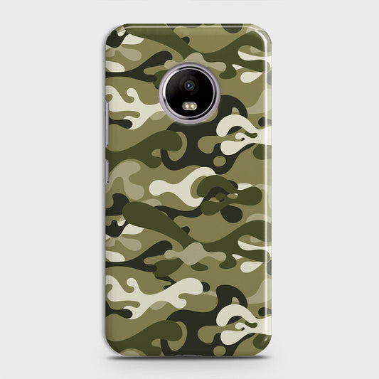 Motorola E4 Cover - Camo Series - Light Green Design - Matte Finish - Snap On Hard Case with LifeTime Colors Guarantee