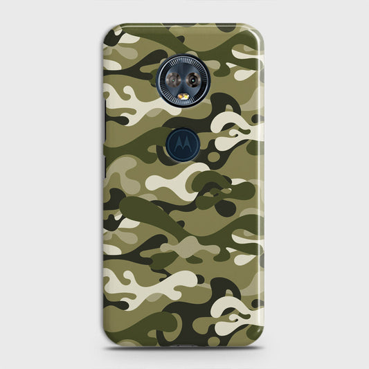 Motorola E5 Plus Cover - Camo Series - Light Green Design - Matte Finish - Snap On Hard Case with LifeTime Colors Guarantee