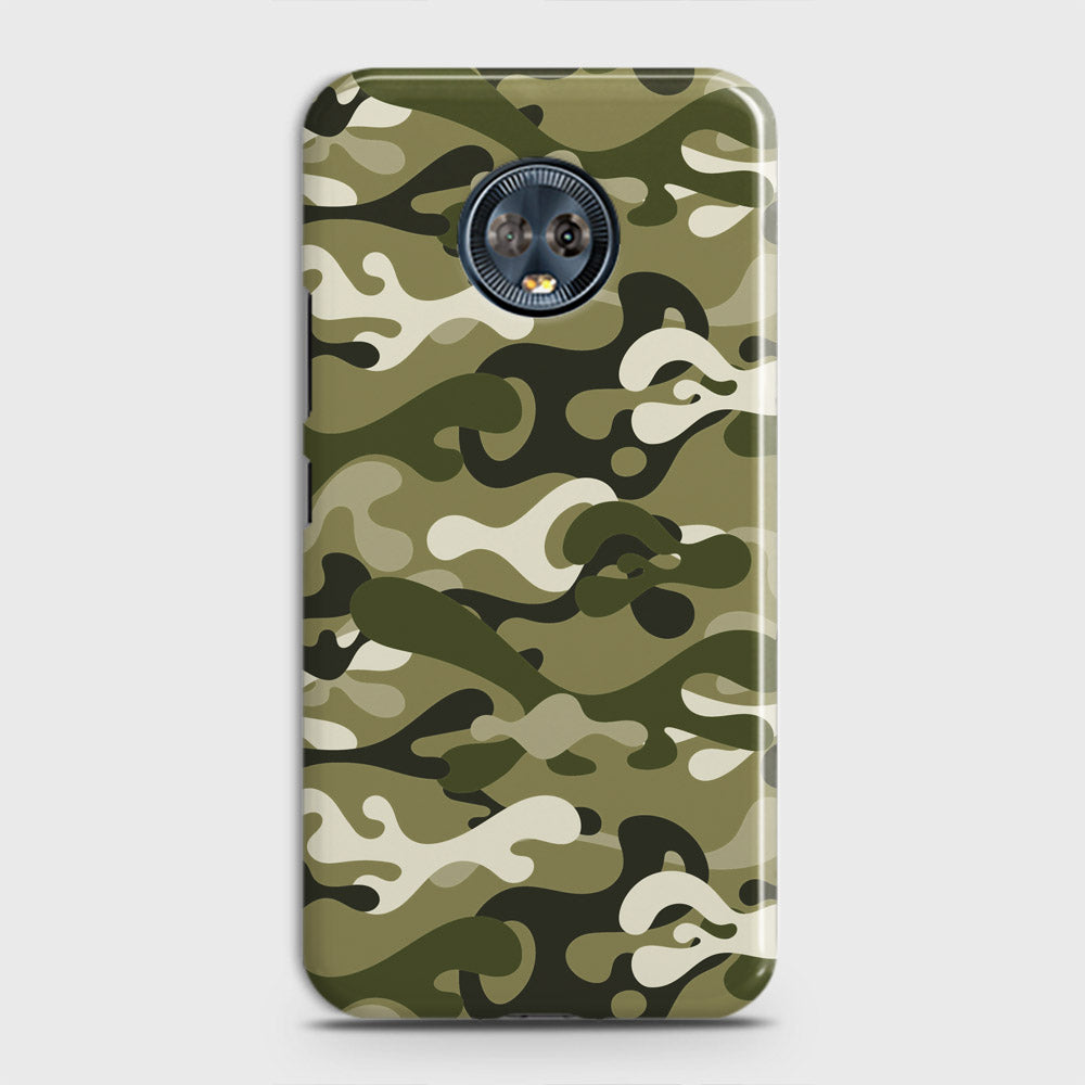 Motorola Moto G6 Cover - Camo Series - Light Green Design - Matte Finish - Snap On Hard Case with LifeTime Colors Guarantee