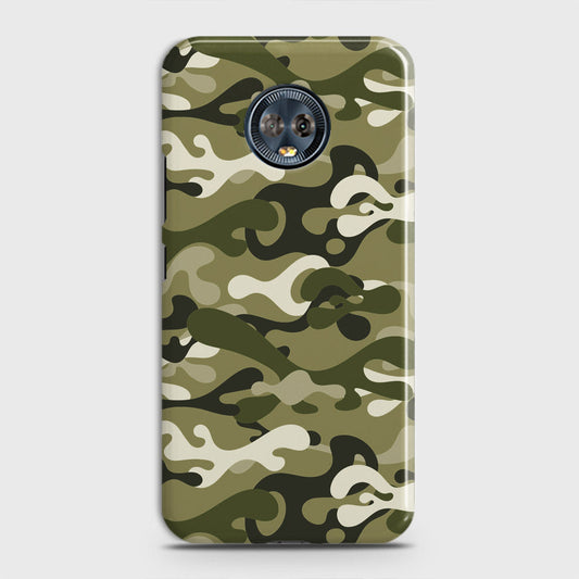 Motorola Moto G6 Plus Cover - Camo Series - Light Green Design - Matte Finish - Snap On Hard Case with LifeTime Colors Guarantee