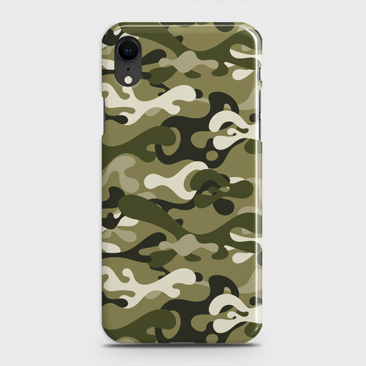 iPhone XR Cover - Camo Series - Light Green Design - Matte Finish - Snap On Hard Case with LifeTime Colors Guarantee