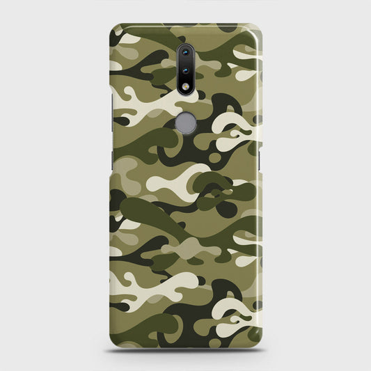 Nokia 2.4 Cover - Camo Series - Light Green Design - Matte Finish - Snap On Hard Case with LifeTime Colors Guarantee