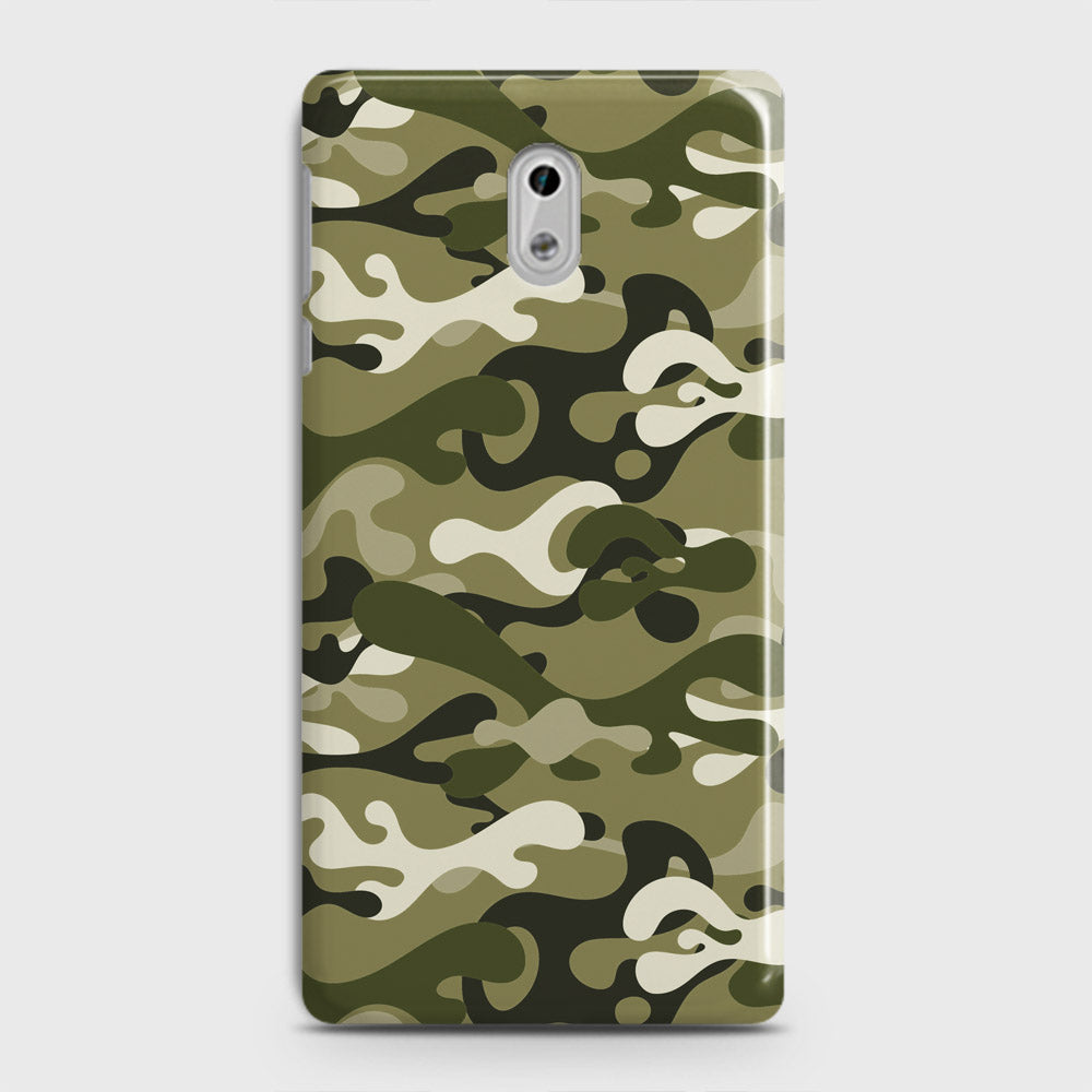 Nokia 3 Cover - Camo Series - Light Green Design - Matte Finish - Snap On Hard Case with LifeTime Colors Guarantee