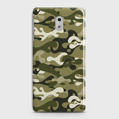 Nokia 3 Cover - Camo Series - Light Green Design - Matte Finish - Snap On Hard Case with LifeTime Colors Guarantee