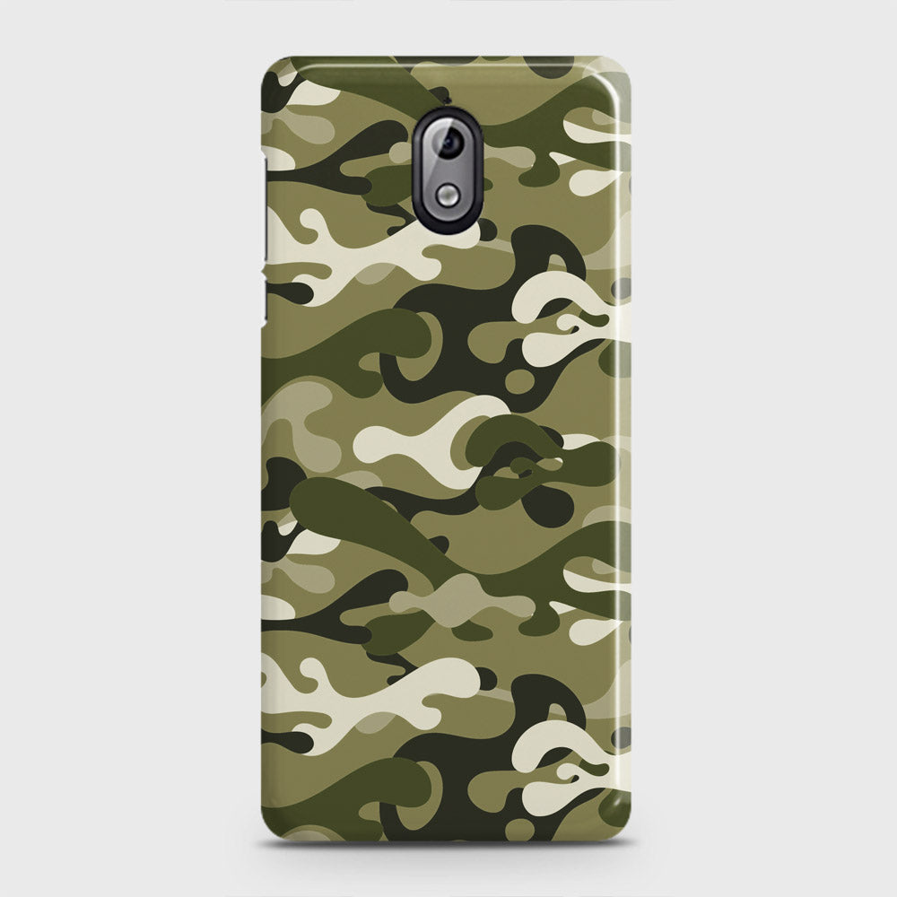 Nokia 3.1 Cover - Camo Series - Light Green Design - Matte Finish - Snap On Hard Case with LifeTime Colors Guarantee
