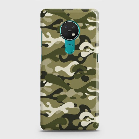 Nokia 6.2 Cover - Camo Series - Light Green Design - Matte Finish - Snap On Hard Case with LifeTime Colors Guarantee