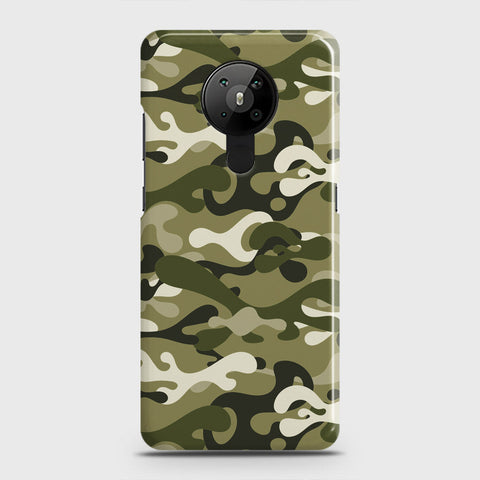 Nokia 5.3  Cover - Camo Series - Light Green Design - Matte Finish - Snap On Hard Case with LifeTime Colors Guarantee