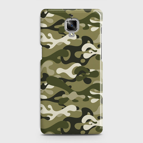 OnePlus 3  Cover - Camo Series - Light Green Design - Matte Finish - Snap On Hard Case with LifeTime Colors Guarantee