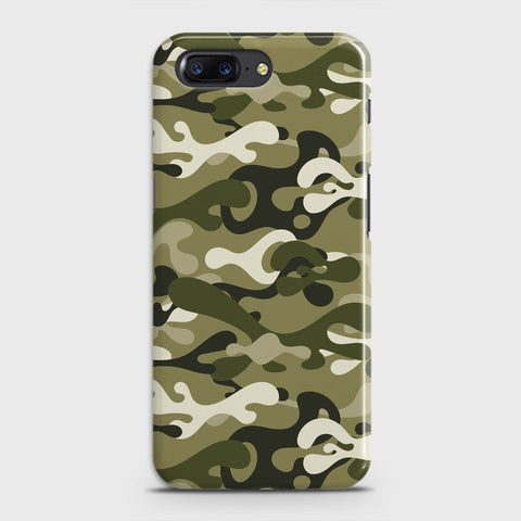 OnePlus 5  Cover - Camo Series - Light Green Design - Matte Finish - Snap On Hard Case with LifeTime Colors Guarantee