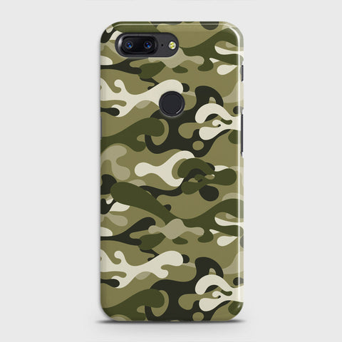 OnePlus 5T  Cover - Camo Series - Light Green Design - Matte Finish - Snap On Hard Case with LifeTime Colors Guarantee