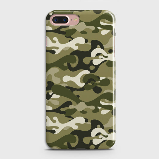 iPhone 8 Plus Cover - Camo Series - Light Green Design - Matte Finish - Snap On Hard Case with LifeTime Colors Guarantee