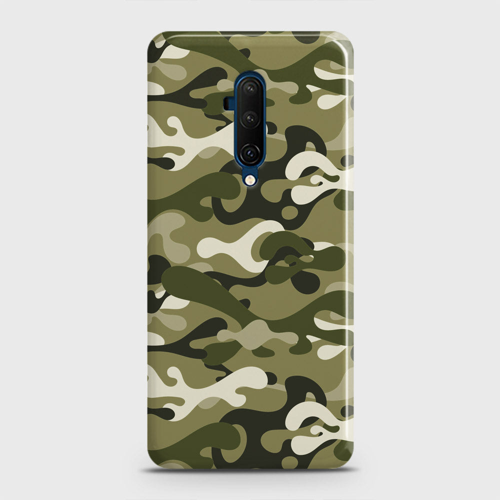 OnePlus 7T Pro  Cover - Camo Series - Light Green Design - Matte Finish - Snap On Hard Case with LifeTime Colors Guarantee