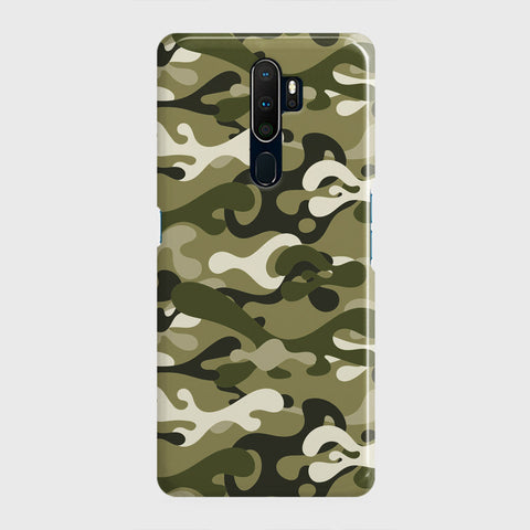 Oppo A5 2020 Cover - Camo Series - Light Green Design - Matte Finish - Snap On Hard Case with LifeTime Colors Guarantee