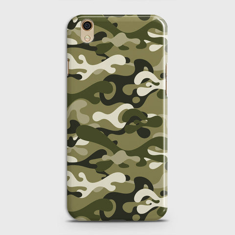 Oppo A37 Cover - Camo Series - Light Green Design - Matte Finish - Snap On Hard Case with LifeTime Colors Guarantee