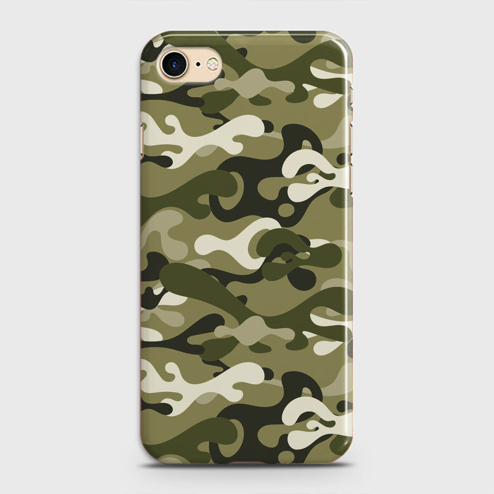 iPhone 7 Cover - Camo Series - Light Green Design - Matte Finish - Snap On Hard Case with LifeTime Colors Guarantee