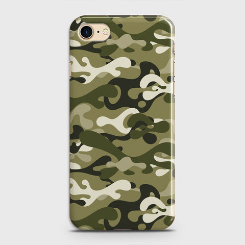 iPhone 7 Cover - Camo Series - Light Green Design - Matte Finish - Snap On Hard Case with LifeTime Colors Guarantee