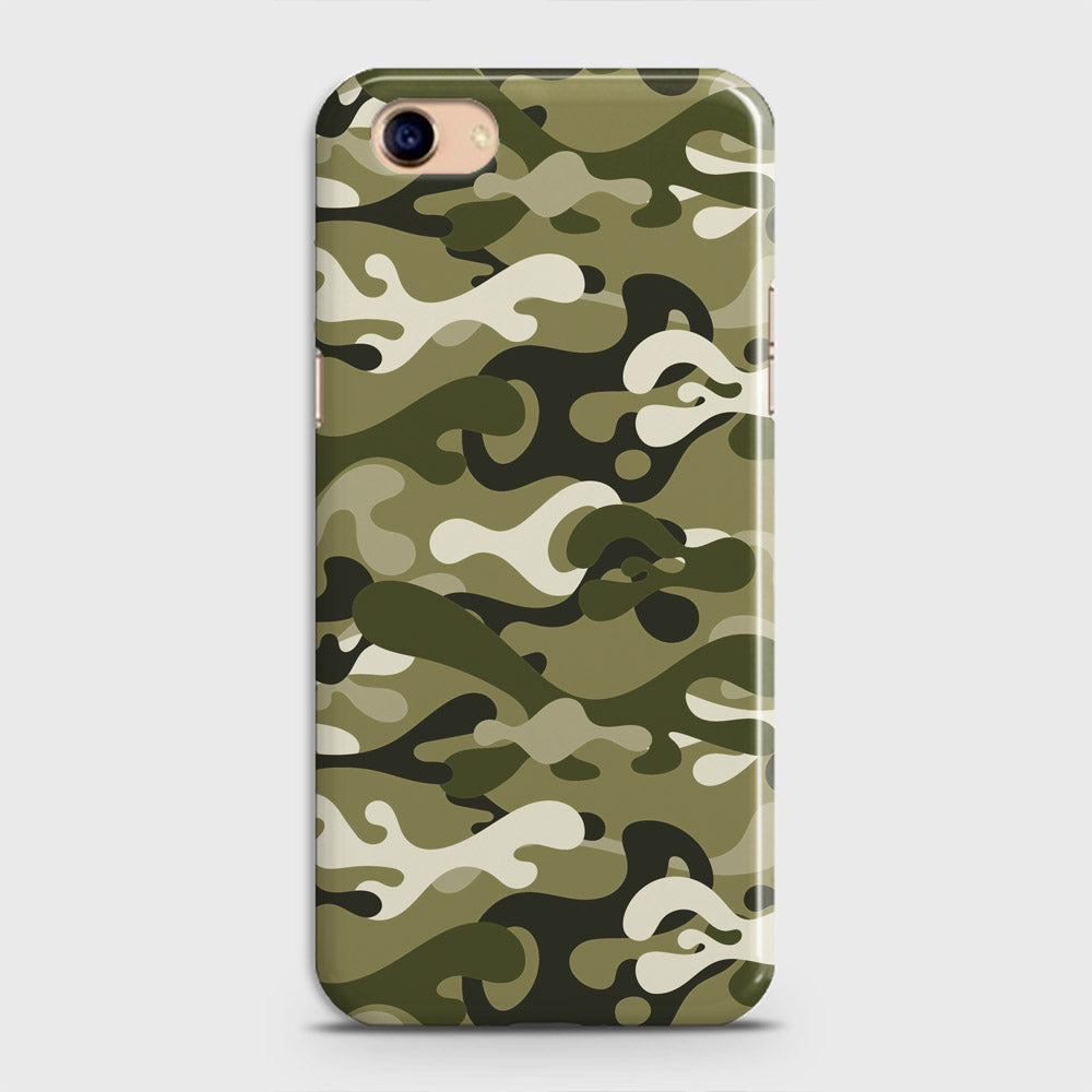 Oppo A83 / A1 Cover - Camo Series - Light Green Design - Matte Finish - Snap On Hard Case with LifeTime Colors Guarantee