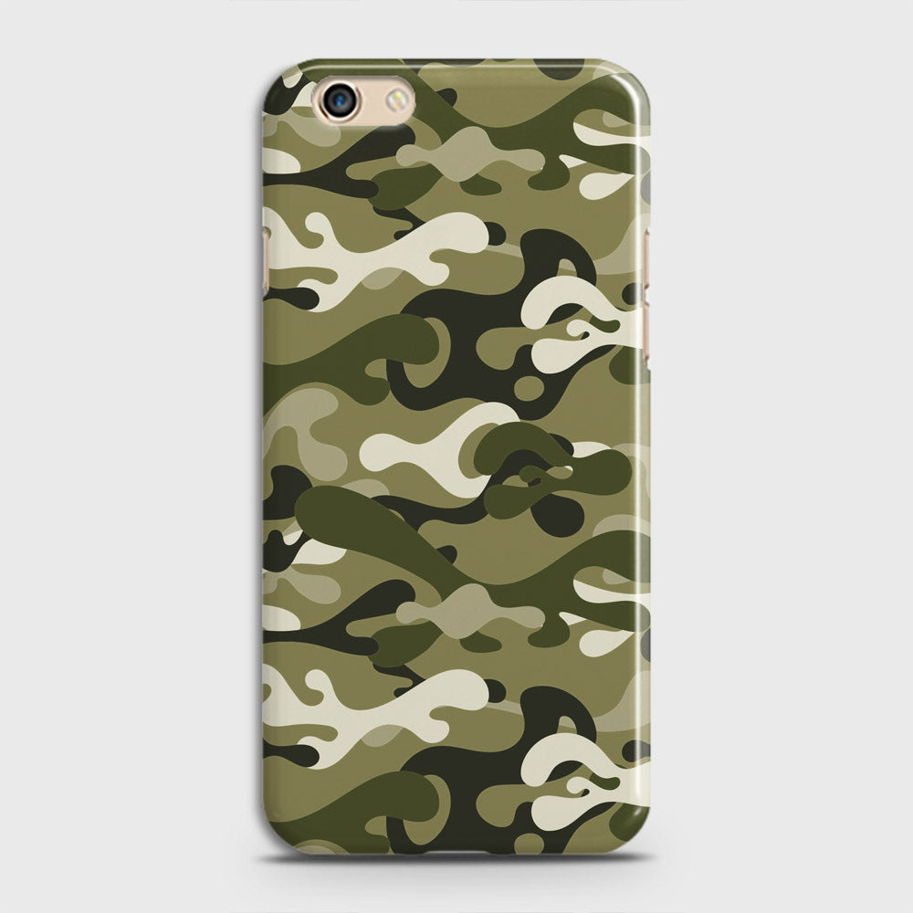 Oppo F1S Cover - Camo Series - Light Green Design - Matte Finish - Snap On Hard Case with LifeTime Colors Guarantee