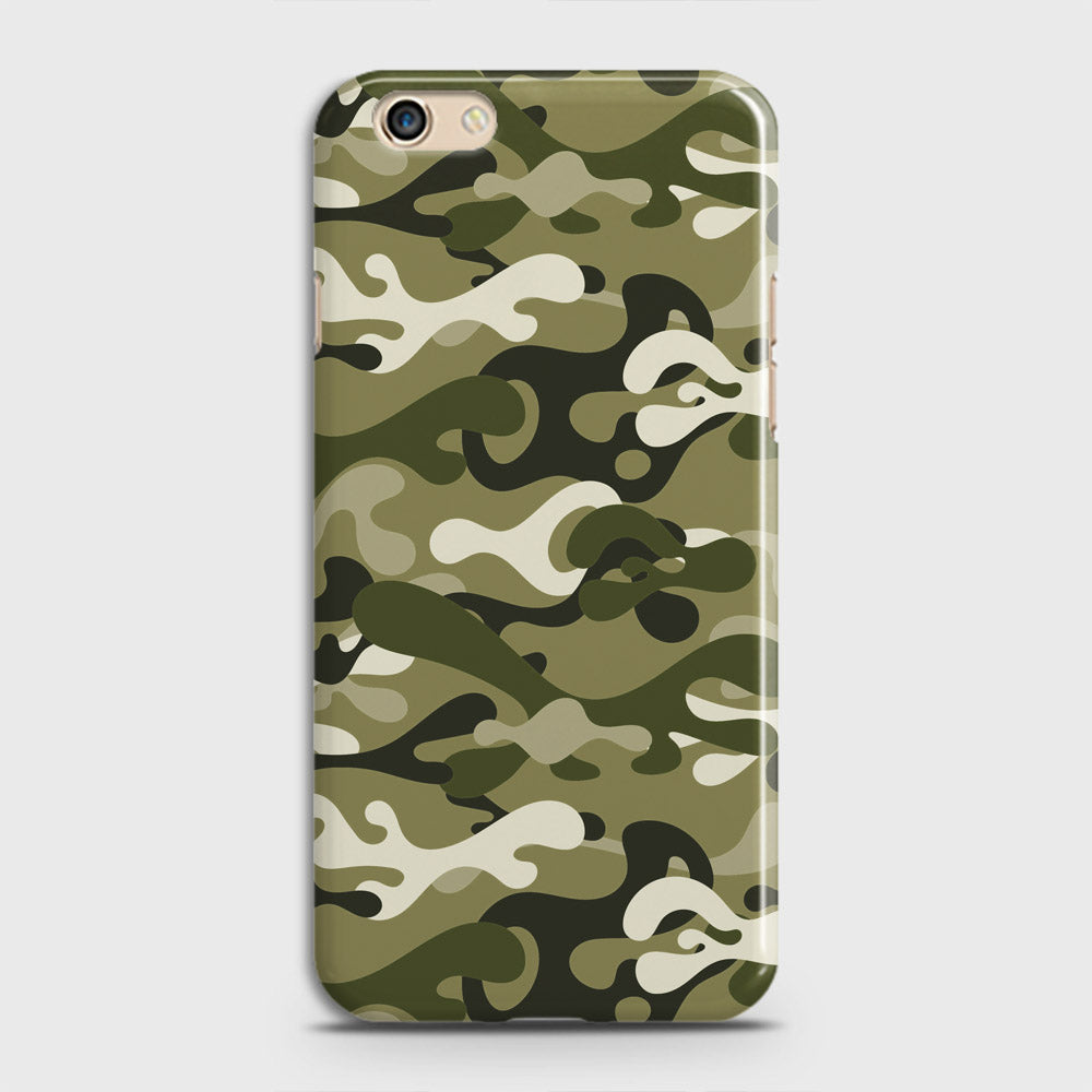Oppo F3 Cover - Camo Series - Light Green Design - Matte Finish - Snap On Hard Case with LifeTime Colors Guarantee