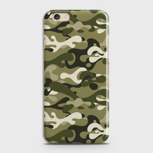 Oppo F3 Cover - Camo Series - Light Green Design - Matte Finish - Snap On Hard Case with LifeTime Colors Guarantee