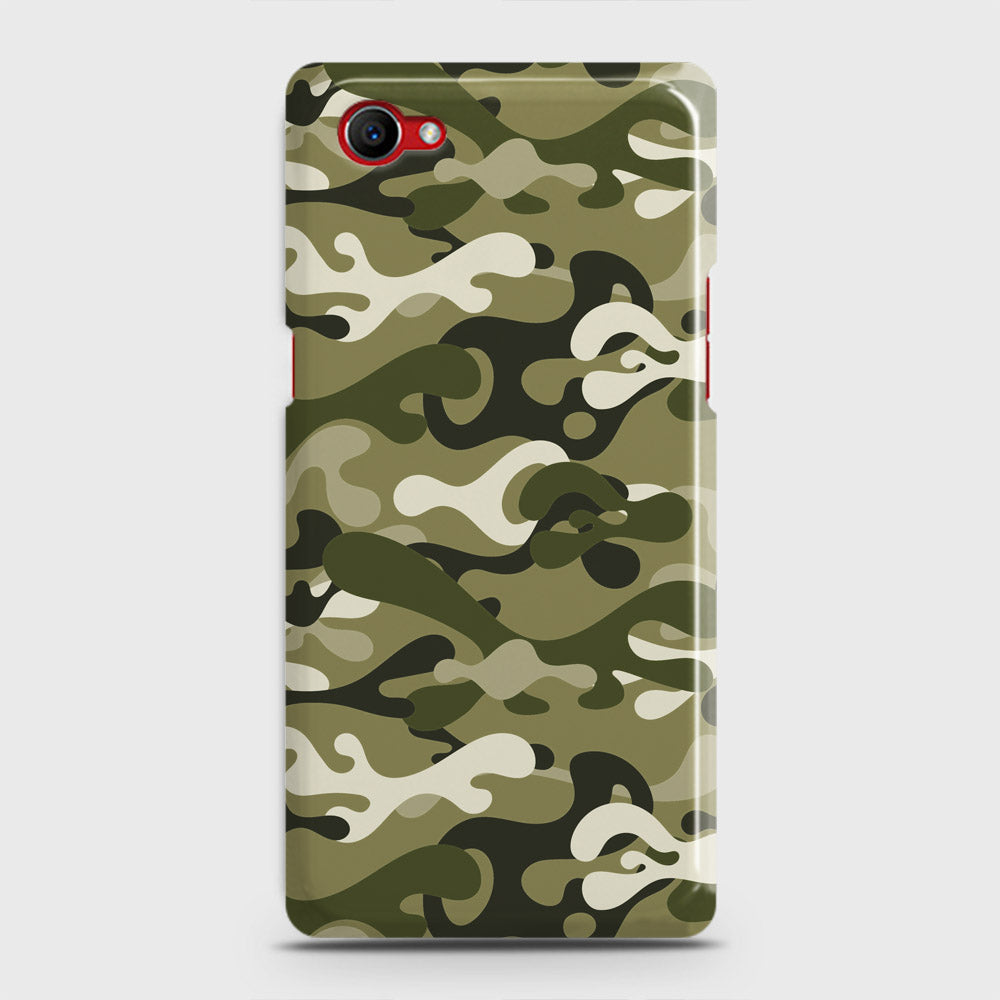 Oppo F7 Youth Cover - Camo Series - Light Green Design - Matte Finish - Snap On Hard Case with LifeTime Colors Guarantee