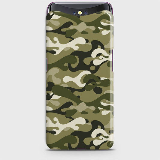 Oppo Find X Cover - Camo Series - Light Green Design - Matte Finish - Snap On Hard Case with LifeTime Colors Guarantee
