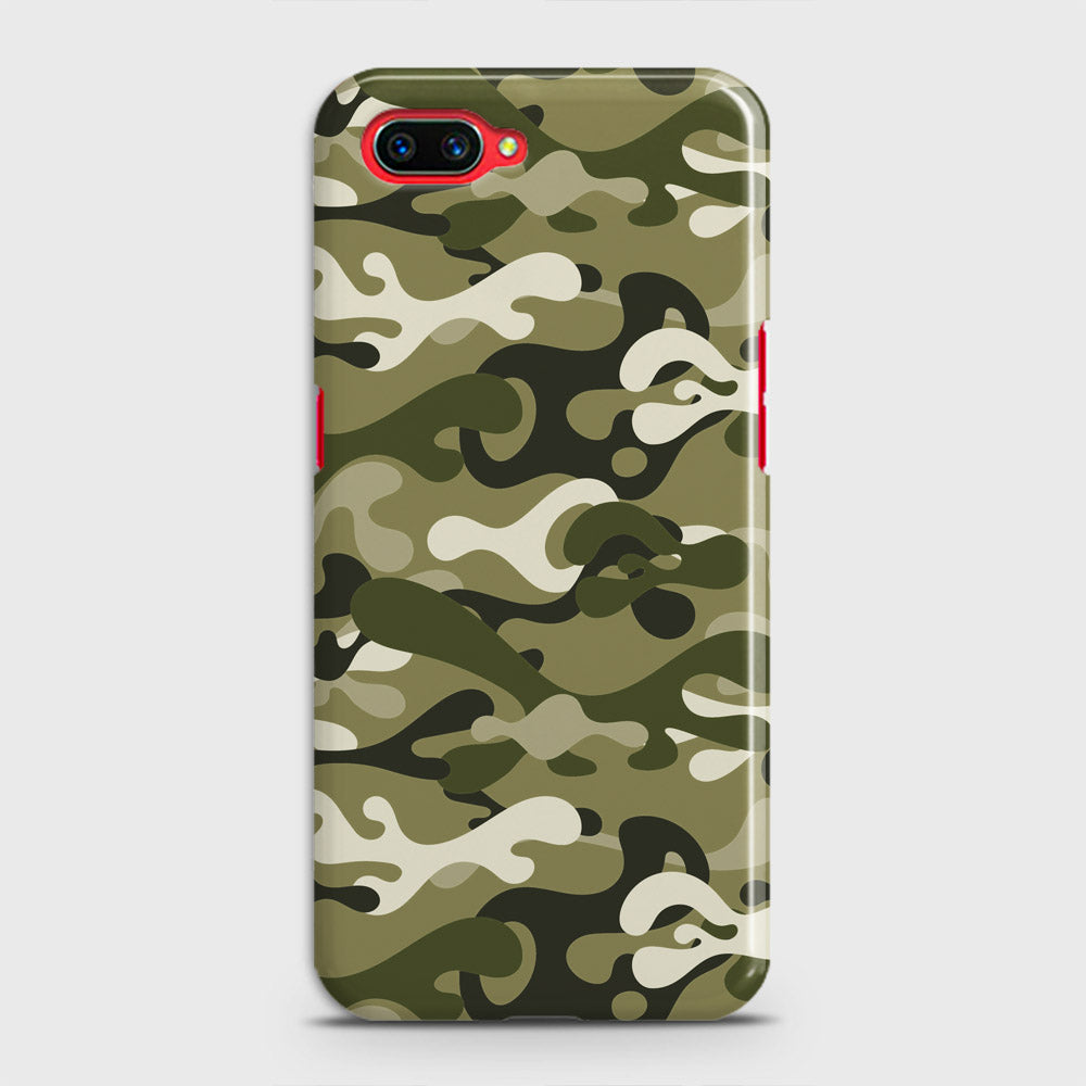 Realme C1 Cover - Camo Series - Light Green Design - Matte Finish - Snap On Hard Case with LifeTime Colors Guarantee
