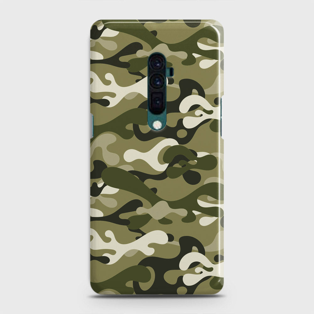 Oppo Reno 10x zoom Cover - Camo Series - Light Green Design - Matte Finish - Snap On Hard Case with LifeTime Colors Guarantee