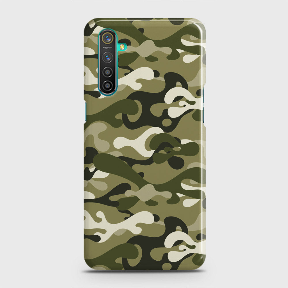 Realme 6 Cover - Camo Series - Light Green Design - Matte Finish - Snap On Hard Case with LifeTime Colors Guarantee